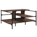 vidaXL Table basse chêne marron 100x100x48 5 cm bois d'ingénierie