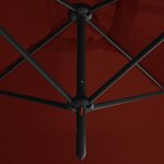 vidaXL Parasol double avec mât en acier Terre cuite 600x300 cm