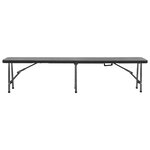 vidaXL Bancs de jardin pliables 2 Pièces 180 cm PEHD Noir