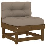vidaXL Canapés centraux avec coussins 2 Pièces marron miel
