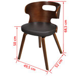 vidaXL Chaises à manger lot de 6 marron similicuir