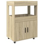 vidaXL Chariot de bar chêne sonoma 60x39 5x89 cm bois d'ingénierie