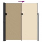 vidaXL Auvent latéral rétractable beige 220x600 cm