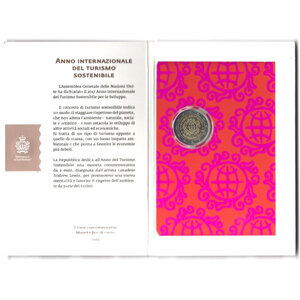 2 euros commémorative Saint Marin 2017 - Tourisme en coffret BU.