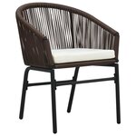 vidaXL Ensemble de salle à manger de jardin 9 Pièces Marron
