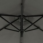 vidaXL Parasol de jardin avec mât en acier anthracite 225x225x212 cm