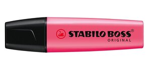 Blister de 1 Surligneur BOSS ORIGINAL Rechargeable Pte Biseautée 2-5 mm - rose STABILO