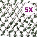 vidaXL Clôture en treillis de saule 5 Pièces 180x90 cm