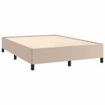 vidaXL Cadre de lit Cappuccino 140x190 cm Similicuir