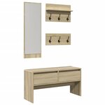 vidaXL Ensemble de meubles de couloir 4 Pièces chêne sonoma