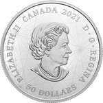 Pièce de monnaie en Argent 50 Dollars g 157.6 Millésime 2021 CHAMPLAIN AND THE ASTROLABE