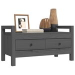 vidaXL Banc d'entrée Gris 80x40x43 cm Bois de pin massif