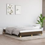 vidaXL Cadre de lit Marron foncé 140x190 cm Tissu