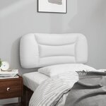 vidaXL Coussin de tête de lit blanc 80 cm similicuir