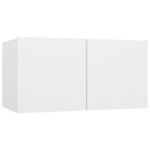 vidaXL Ensemble de meubles TV 4 Pièces Blanc Bois d'ingénierie