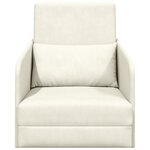 vidaXL Canapé-lit au sol 2-en-1 crème 65x80x83 cm en velours