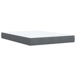 vidaXL Sommier à lattes de lit et matelas Gris foncé 160x200cm Velours