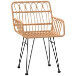 vidaXL Chaises de jardin lot de 2 accoudoir 56x64x80 cm Résine tressée