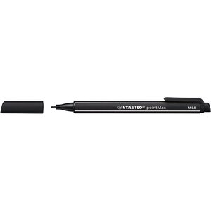 Stylo feutre pointMax pointe moyenne 0.8mm noir x 10 STABILO