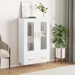 vidaXL Buffet haut blanc 69 5x31x115 cm bois d'ingénierie