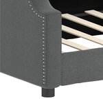vidaXL Lit de repos gris foncé 90x190 cm tissu