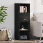 vidaXL Buffet haut noir 40x42 5x124 cm bois d'ingénierie