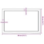 vidaXL Dessus de bureau marron foncé 80x50x2 cm bois chêne traité