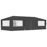 vidaXL Tente de réception et parois latérales 4x9 m Anthracite 90 g/m²