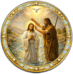 Monnaie BAPTISM OF JESUS Mysteries of the Rosary 1 Oz Argent 1$ USA 2026 (PRÉCOMMANDE)