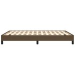 vidaXL Cadre de lit Marron foncé 140x190 cm Tissu