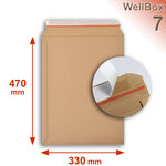 Lot de 1000 enveloppes carton wellbox 7 format 330x470 mm