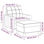 vidaXL Fauteuil avec repose-pied Cappuccino 60 cm Similicuir