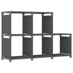 vidaXL Étagère d'affichage 5 cubes Gris 103x30x72 5 cm Tissu