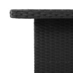 vidaXL Table de jardin noir 90x55x71 cm résine tressée et bois acacia