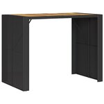 vidaXL Table de jardin avec dessus en bois d'acacia noir 145x80x110 cm