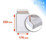 Lot de 500 enveloppes carton b-box 1 blanc compatible lettre suivie / lettre max la poste