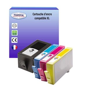 4 Cartouches compatibles avec HP OfficeJet 7000, 7000 Wide Format remplace HP 920XL (Noire+Couleur)- T3AZUR