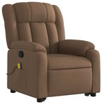 vidaXL Fauteuil de massage inclinable Marron Tissu