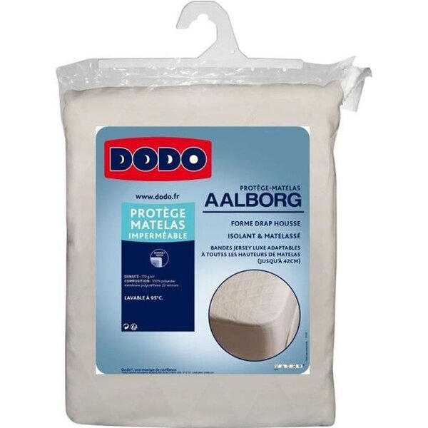 Protège matelas Aalborg - Matelassé et imperméable - 140 x 190 cm
