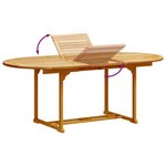 vidaXL Ensemble à manger de jardin 7Pièces bois d'acacia solide textilène