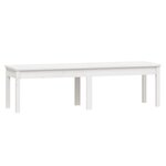 vidaXL Banc de jardin à 2 places blanc 159 5x44x45 cm bois massif pin