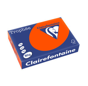 Ramette 500 Feuilles Papier 80g A4 210x297 mm Certifié FSC Rouge cardinal TROPHÉE