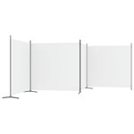 vidaXL Cloison de séparation 4 panneaux Blanc 698x180 cm Tissu