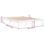 vidaXL Cadre de lit Blanc Bois de pin massif 200x200 cm