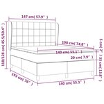 vidaXL Sommier à lattes de lit avec matelas Marron foncé 140x190 cm