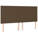 vidaXL Têtes de lit 4 Pièces Marron foncé 100x5x78/88 cm Tissu