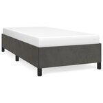 vidaXL Cadre de lit Gris foncé 80x200 cm Velours
