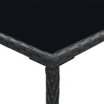 vidaXL Ensemble de bar de jardin 3 Pièces et coussins Résine tressée Noir