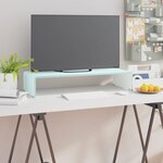 vidaXL Meuble TV/Support pour moniteur 70x30x13 cm verre vert