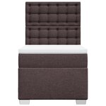 vidaXL Sommier à lattes de lit avec matelas Marron foncé 90x190 cm